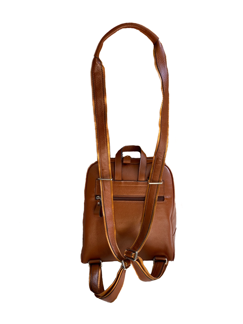 KINGSCLIFF - Tan Premium Genuine Leather Backpack freeshipping - BeltNBags