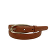 INGRID - Women's Brown Genuine Leather Skinny Belt 3