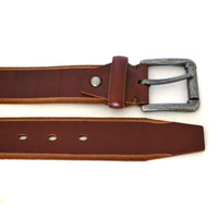 AARON - Mens Tan Genuine Leather Belt  - Belt N Bags