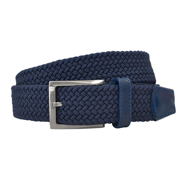 ALEC - Mens Navy and Black Woven Elastic Stretch Belt Gift Pack freeshipping - BeltNBags