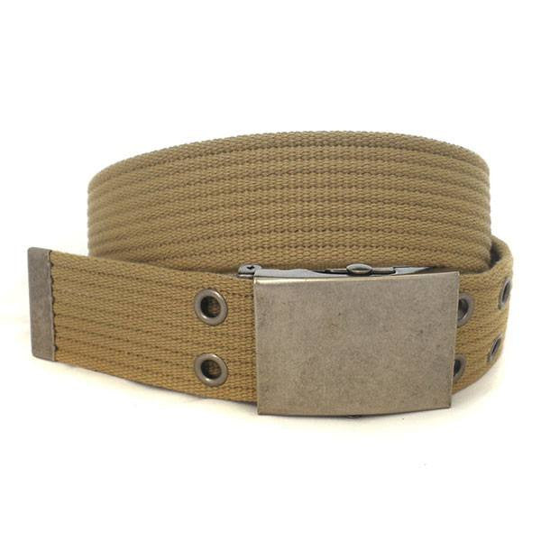 ALONSO - Light Brown Canvas Webbing Belt  - Belt N Bags