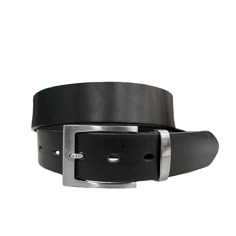 ASHLAR - Mens Black Genuine Leather Belt freeshipping - BeltNBags