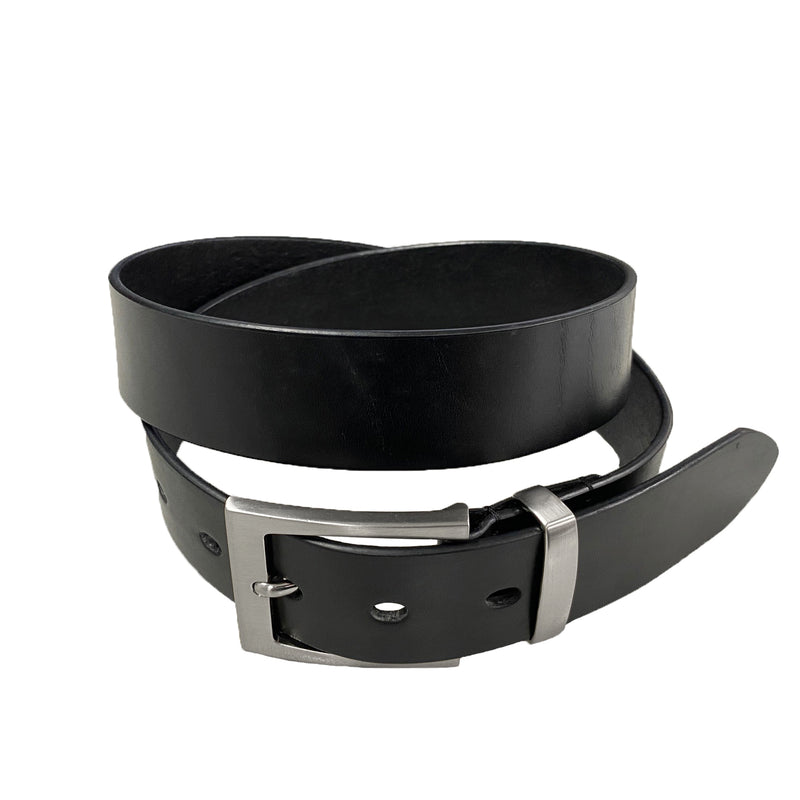 ASHLAR - Mens Black Genuine Leather Belt freeshipping - BeltNBags