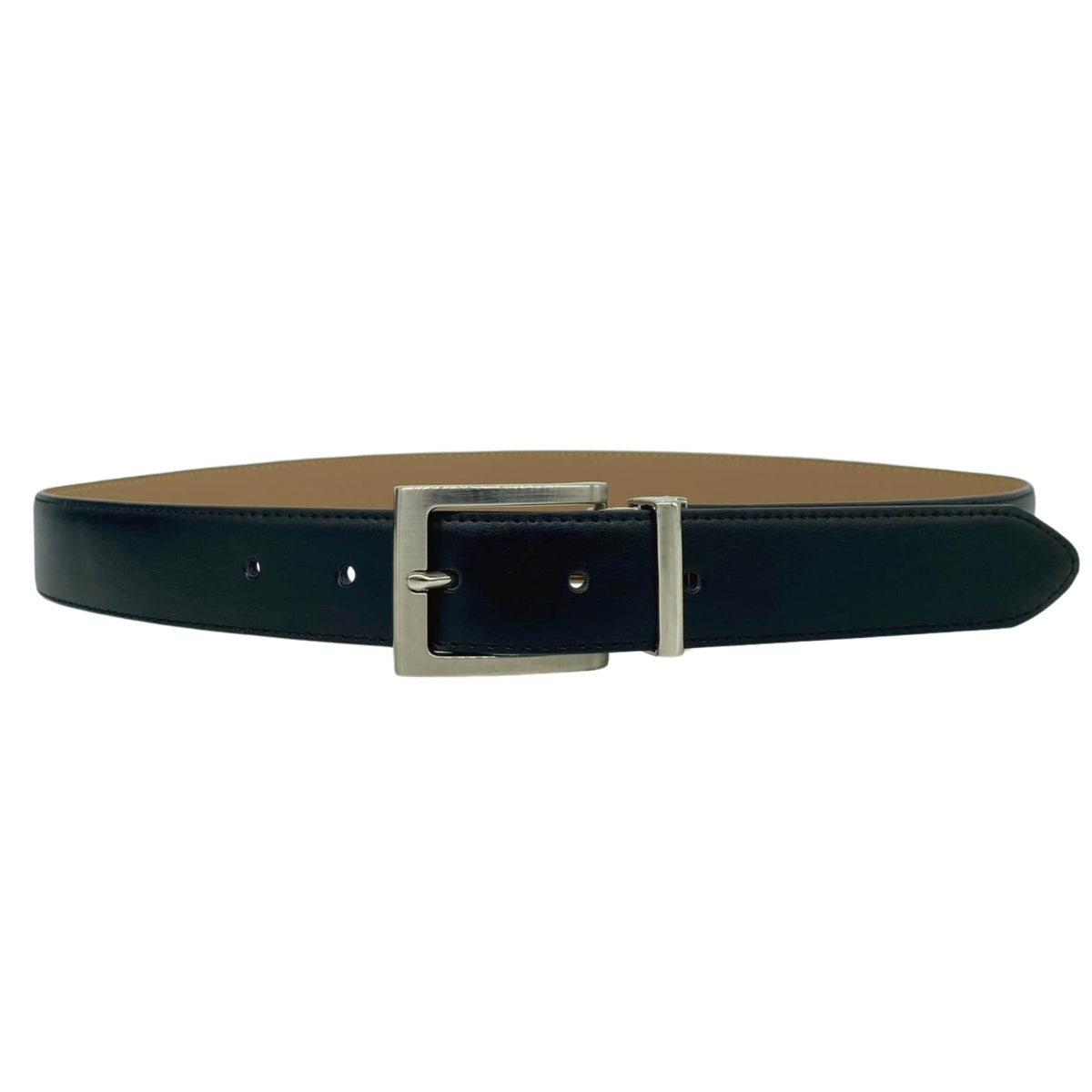 Men's Patent Leather Belt with Gold Buckle | Reversible 44 / 110 cm - Black Brown | Capo Pelle