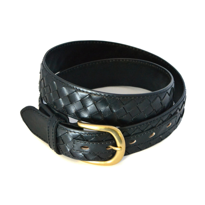 BRADLEY - Mens Black Genuine Leather Belt  - Belt N Bags