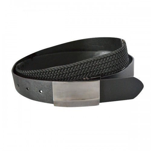 BRIXTON - Mens Black Genuine Leather Flexi-Belt  - Belt N Bags