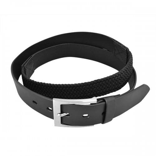 RALPH - Mens Black Genuine Leather BIG SIZE Flexi-Belt  - Belt N Bags