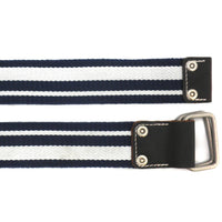 CAMPBELL - Mens Navy & White Webbing Belt  - Belt N Bags