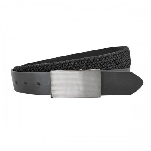 CLIVE - Mens Black Genuine Leather Flexi-Belt  - Belt N Bags