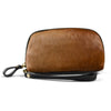 CARMICHAEL - Ladies Brown Leather Cowhide Wristlet Wallet Purse  - Belt N Bags