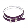 CARRIE -  Womens Purple Patent Skinny Leather Belt with Silver Buckle  - Belt N Bags