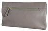 Centennial Park - Womens Grey Pebbled Leather Clutch Bag  - Belt N Bags