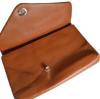 Centennial Park - Ladies Tan Pebbled Leather Clutch Envelope Bag  - Belt N Bags