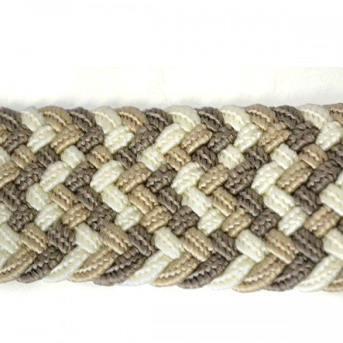 CHAYCE - Woven Light Beige Elastic Stretch Belt  - Belt N Bags