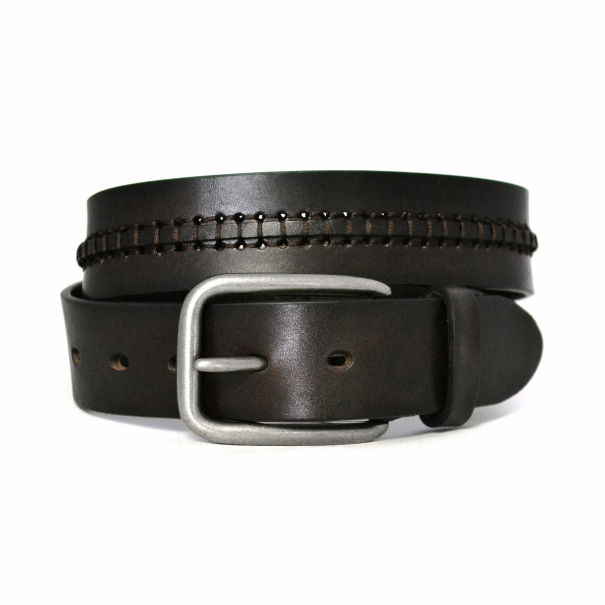 CHRIS - Mens Dark Brown Genuine Leather Belt freeshipping - BeltNBags