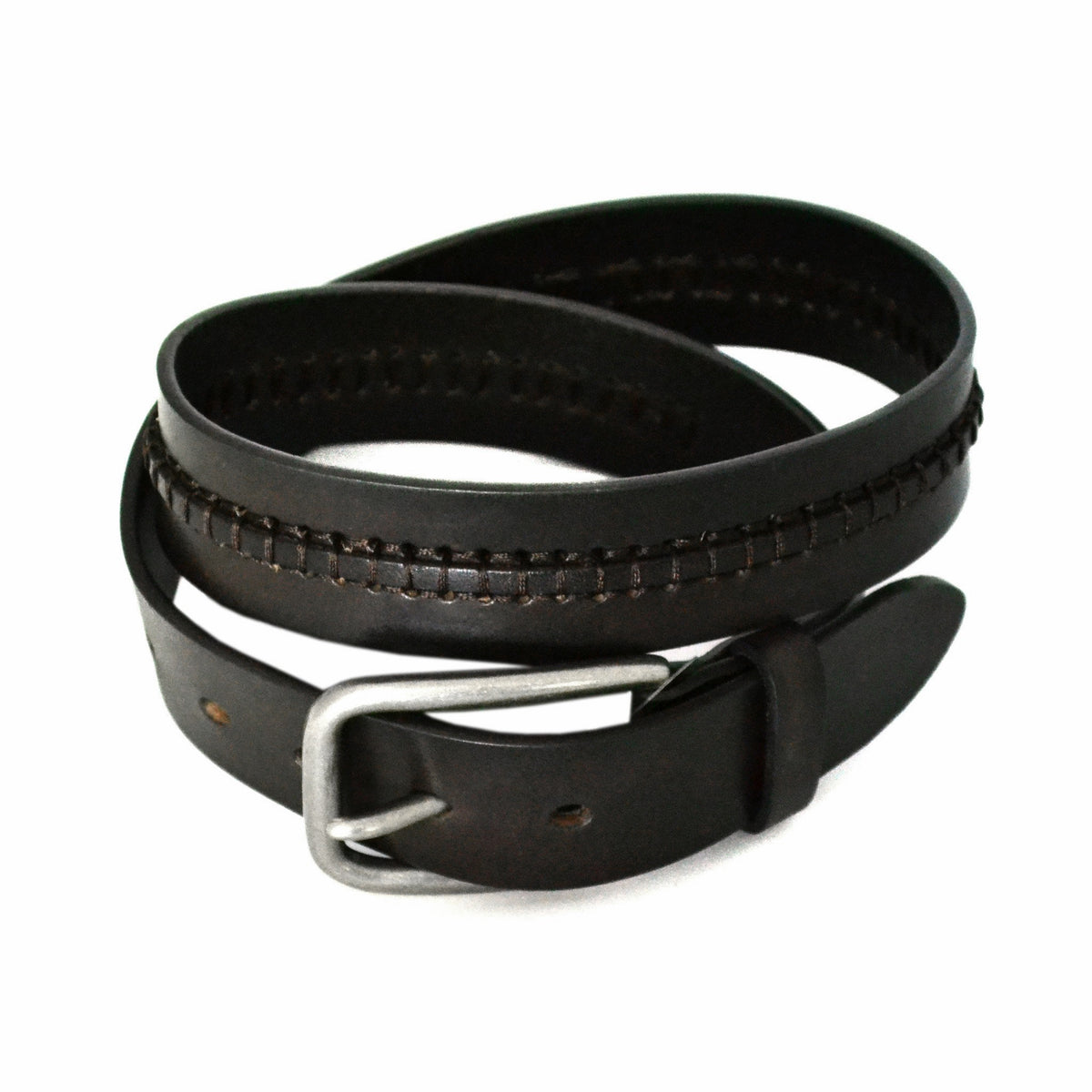 CHRIS - Mens Dark Brown Genuine Leather Belt freeshipping - BeltNBags