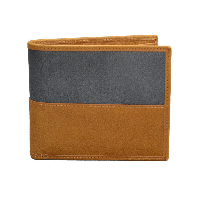 COLT - Mr Selby Mens Tan and Grey Genuine Leather Wallet in Gift Box  - Belt N Bags