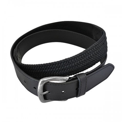 DAMIEN - Mens Black Genuine Leather Flexi-Belt  - Belt N Bags
