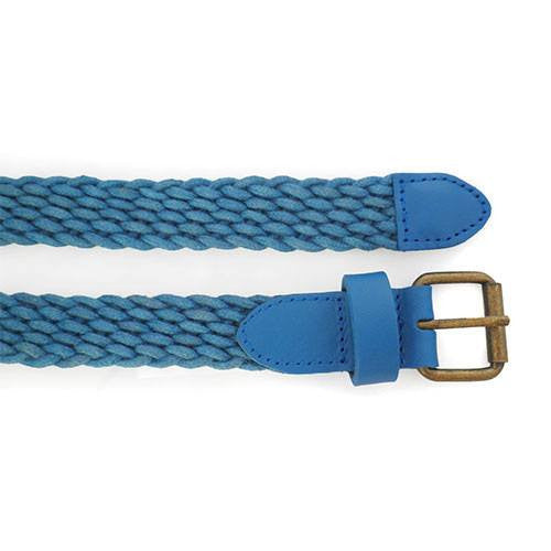 DANNY - Casual Blue Cotton Webbing Belt  - Belt N Bags