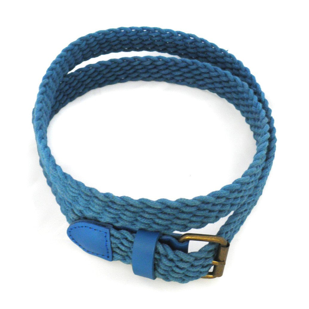 DANNY - Casual Blue Cotton Webbing Belt  - Belt N Bags