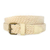 DANNY - Casual Cream Cotton Webbing Belt  - Belt N Bags