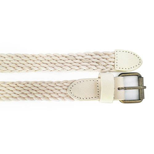DANNY - Casual Cream Cotton Webbing Belt  - Belt N Bags