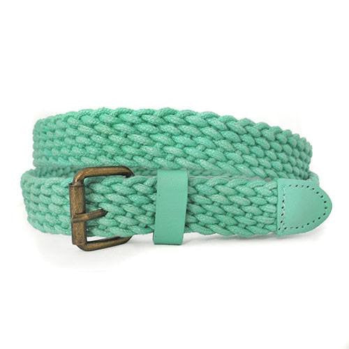 DANNY - Casual Mint Cotton Webbing Belt  - Belt N Bags