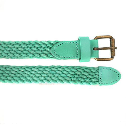 DANNY - Casual Mint Cotton Webbing Belt  - Belt N Bags