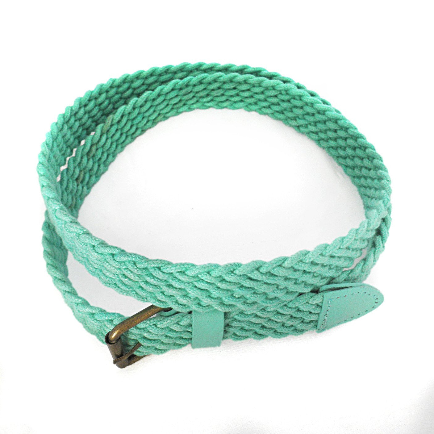 DANNY - Casual Mint Cotton Webbing Belt  - Belt N Bags