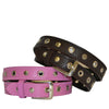 AMARA - Girls Pink and Brown Eyelet Skinny Belt Combo Pack  - Belt N Bags