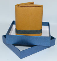 JUSTIN - Tan and Teal Genuine Leather Wallet  - Belt N Bags