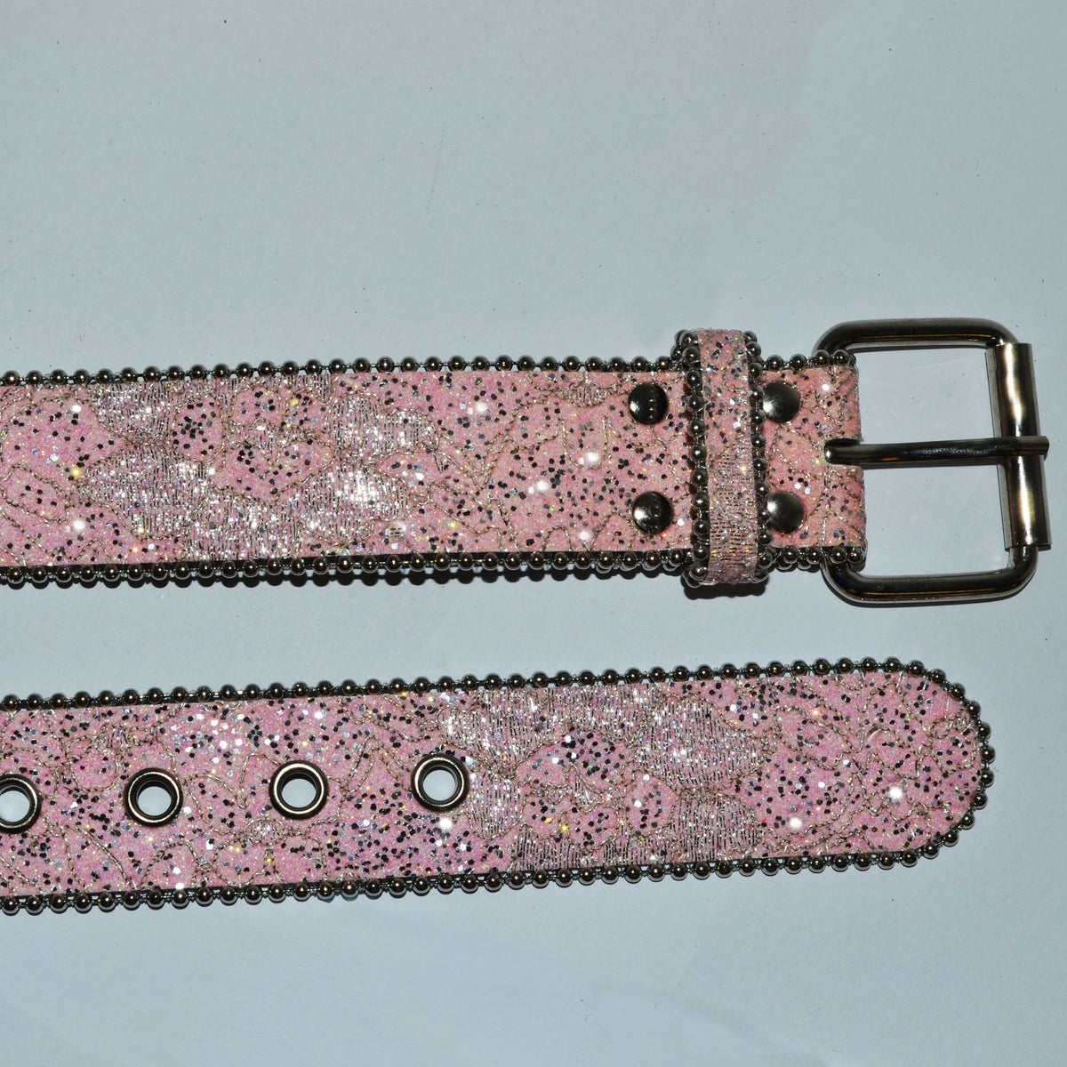 BETTY - Girls Pink Glittery PU Belt  - Belt N Bags