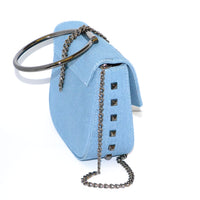 ABERMAIN - Denim Floral Bag With Ring Handle  - Belt N Bags