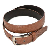 DACIC - Mens Brown Vegan Snakeskin Leather Belt  - Belt N Bags