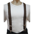 DEACON - Mens Navy, Red & Yellow Braces  - Belt N Bags