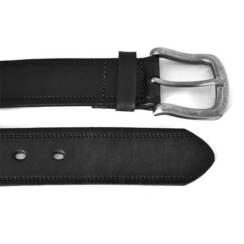 DUNDEE - Mens Black Genuine Leather Belt  - Belt N Bags