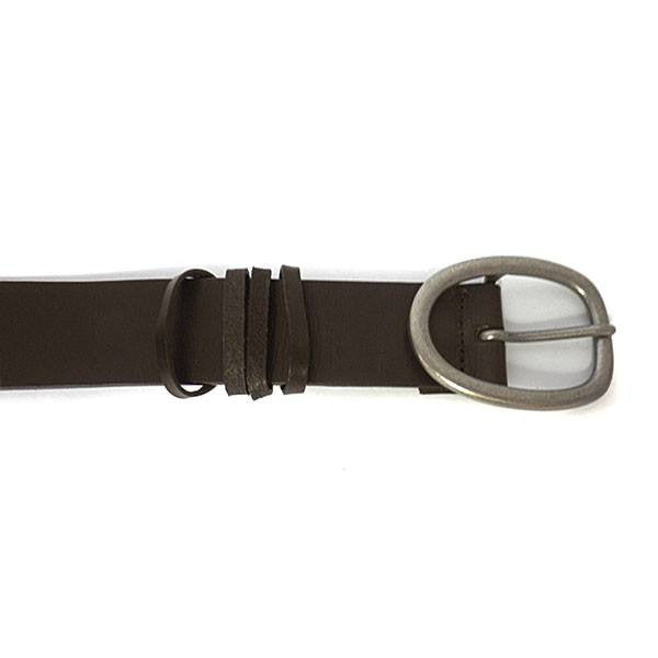 EDWIN - Mens Dark Brown Leather Dress Belt  - Belt N Bags