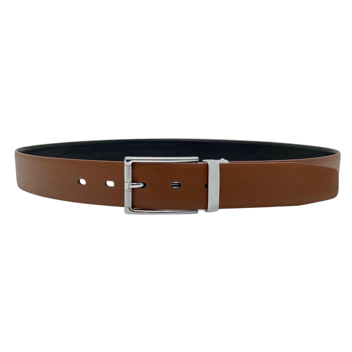 ELTON - Men's Tan and Black Leather Belt | BeltNBags