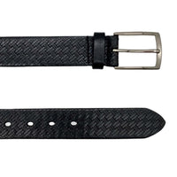 FABIAN - Mens Black Belt with Silver Buckle - Men's Belts Australia | BeltNBags