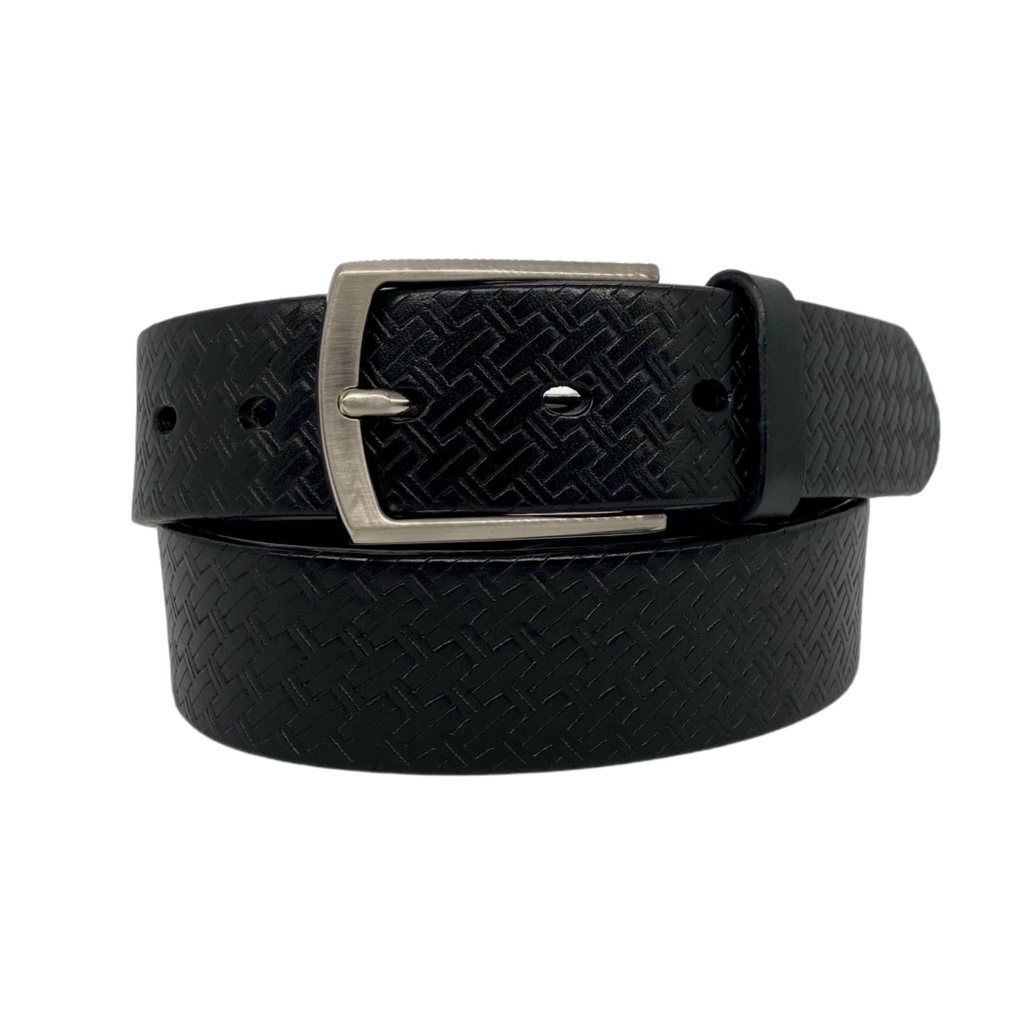 FABIAN - Mens Black Belt with Silver Buckle - Genuine Leather Belts  Australia | BeltNBags