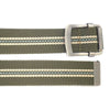 FREDRIK - Mens Khaki & Cream Canvas Webbing Belt - CLEARANCE  - Belt N Bags