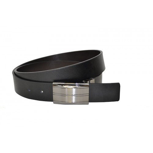 FAIRFAX - Mens Black & Brown Leather Belt  - Belt N Bags