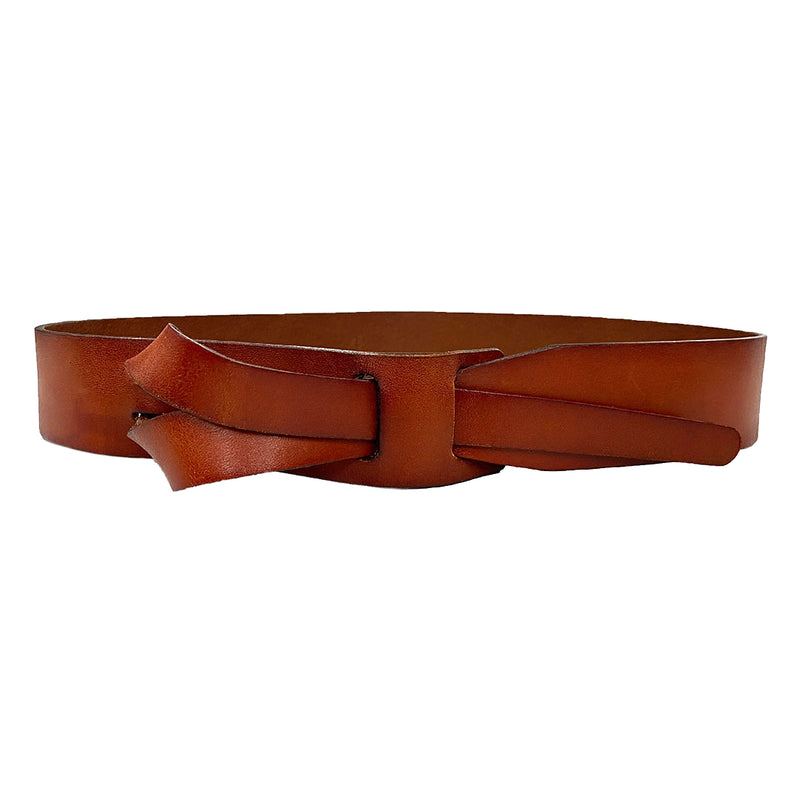 FRESHWATER - Brown Genuine Leather Knot Waist belt freeshipping - BeltNBags
