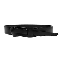 FRESHWATER - Black Genuine Leather Knot Waist belt freeshipping - BeltNBags