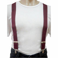 GERALD - Mens Maroon Fashion Braces  - Belt N Bags