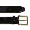 GRACE - Womens Black Patent Finish Leather Belt with Silver Buckle  - Belt N Bags