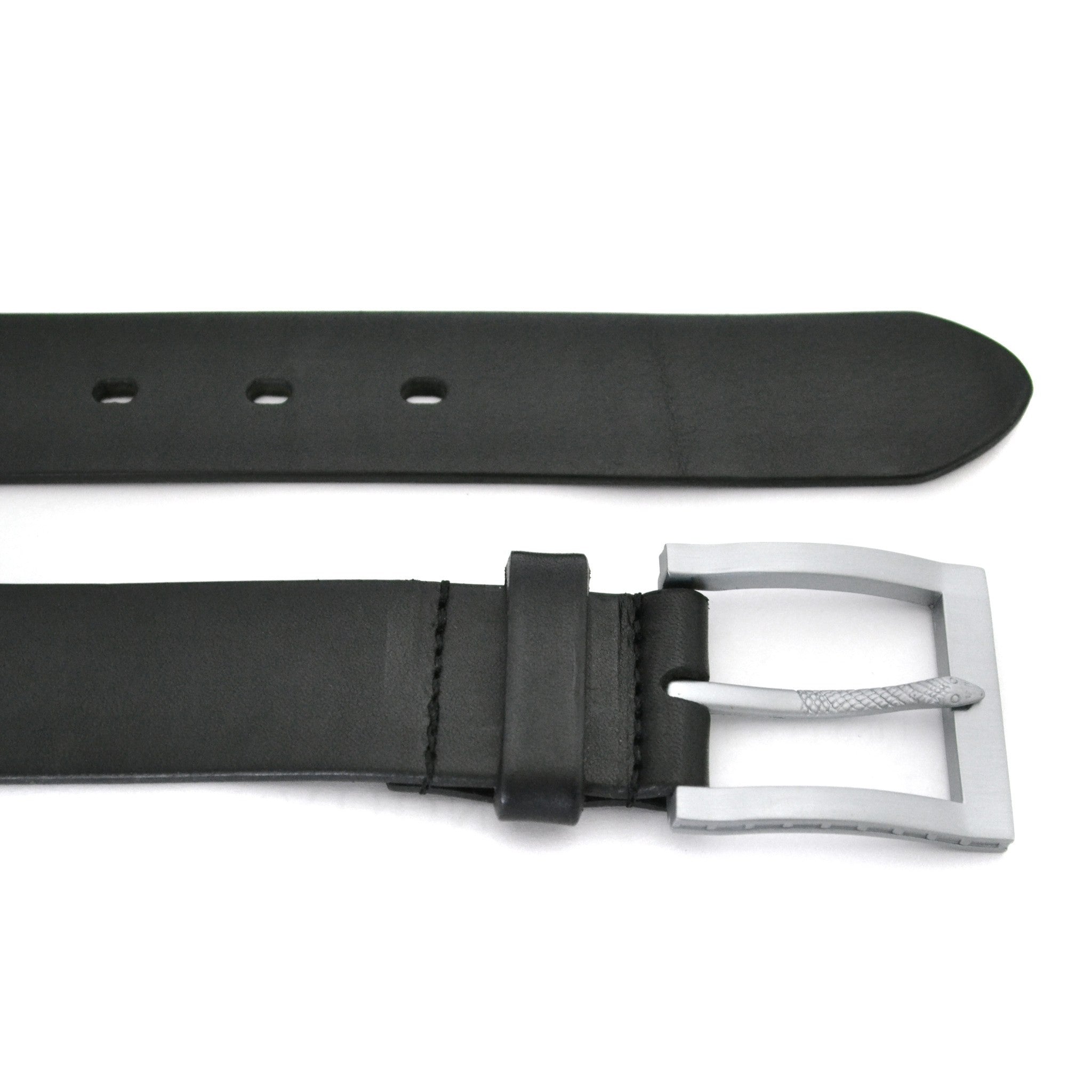 HECTOR - Mens Black Leather Belt  - Belt N Bags