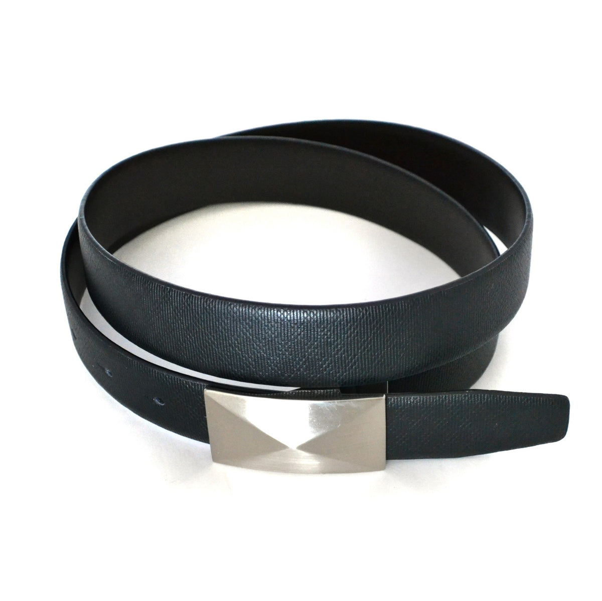 HADLEY - Mens Black Leather Reversible Belt  - Belt N Bags