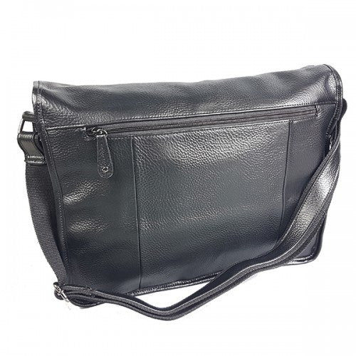 HARRY - Mens Black Genuine Leather Business Satchel Bag  - Belt N Bags