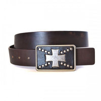 HUGH - Mens Brown Leather Belt  - Belt N Bags